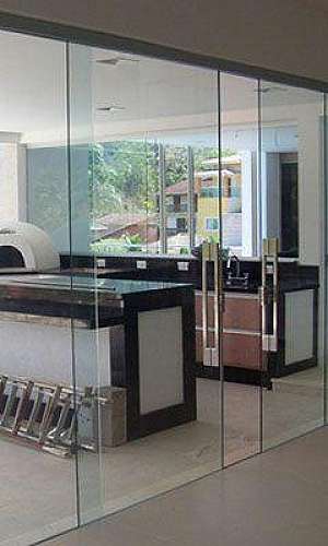 Divisória piso teto vidro duplo Divisória piso teto vidro duplo