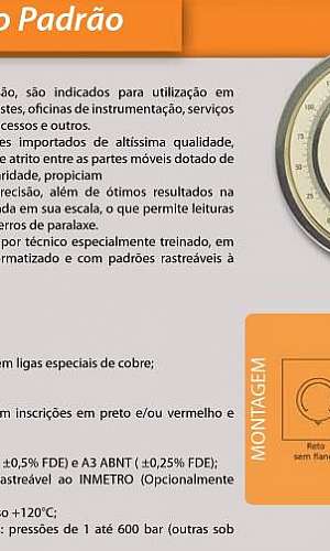 Manômetro Padrão Manômetro Padrão